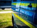 Bavaria, Germany - 17 April 2022: Police car of the Bavarian police, new police car of VW Volkswagen brand *** Polizei A