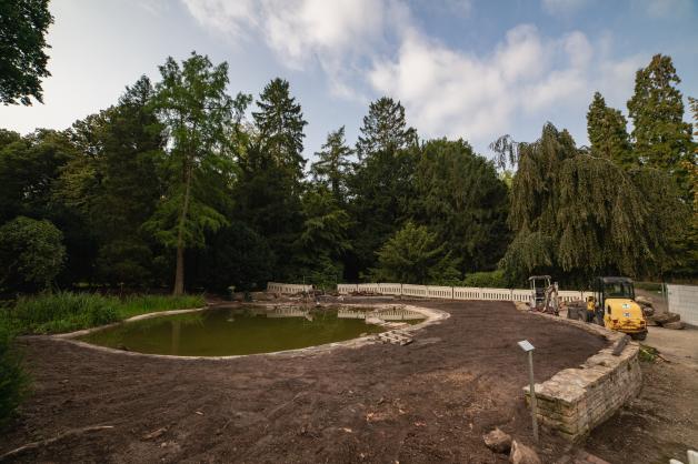 Teich im Bürgerpark in Osnabrück wird saniert