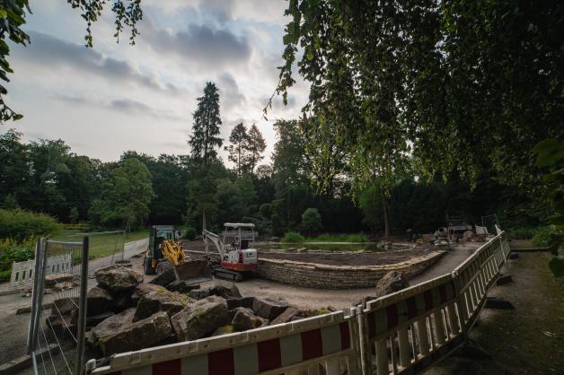 Teich im Bürgerpark in Osnabrück wird saniert