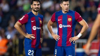 August 20, 2023, Barcelona, Spain: Ilkay Gundogan of FC Barcelona, Barca with Robert Lewandowski of FC Barcelona during 