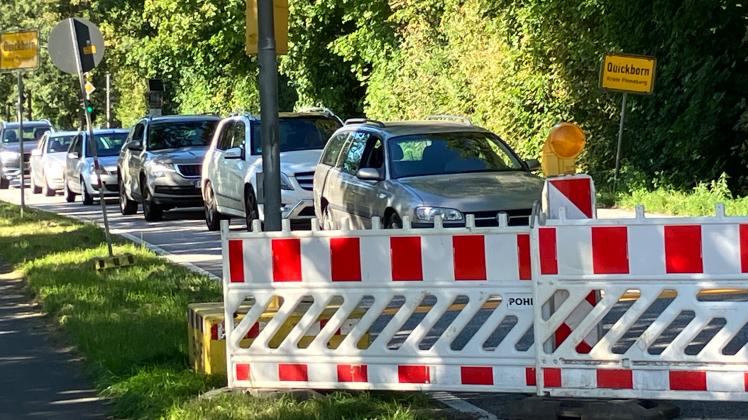 Teil der Kieler Straße (B4) in Quickborn halbseitig gesperrt