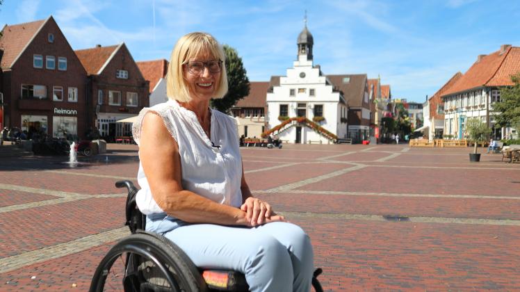 Agnes Venker in der Lingener Innenstadt