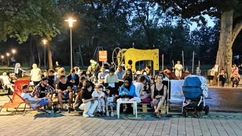 Film schauen und chillen, hieß es am Sonnabend im Wittenberger Clara-Zetkin-Park.