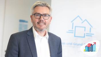 Der Osnabrücker Haus und Grund-Chef Christian Biemann sagt, warum viele sich ein Eigenheim aktuell nicht mehr leisten können und wie die Politik nun unbedingt gegensteuern sollte. // Logo