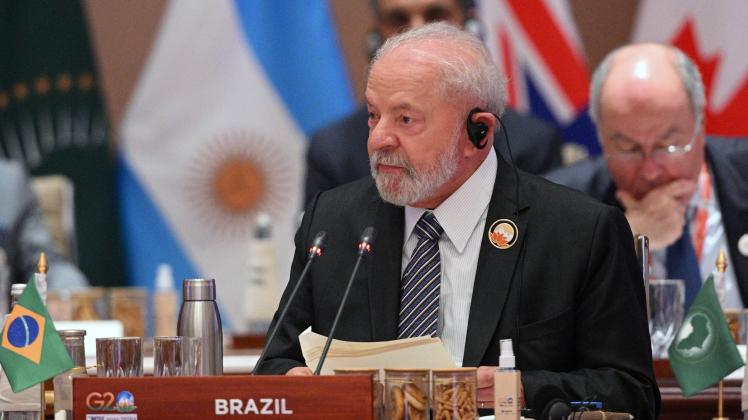 India G20 Summit 8514046 10.09.2023 Brazilian President Luiz Inacio Lula da Silva attends the third session One Future o