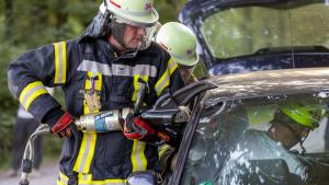 Übung der Polizei , Rettungsdienst und Feuerwehr