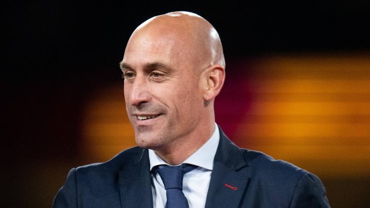 230820 Luis Rubiales, President of the Spanish Football Association, during the the award ceremony after FIFA Women s Wo
