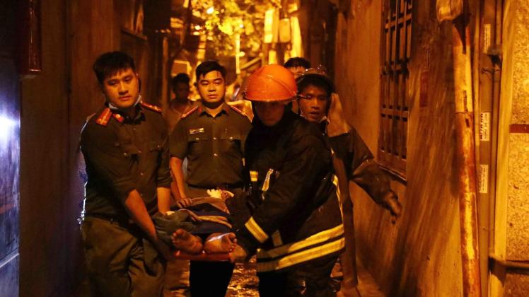 Großbrand in Wohnhaus in Hanoi