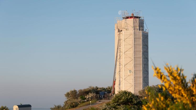 Sanierungsarbeiten am Leuchtturm Hiddensee