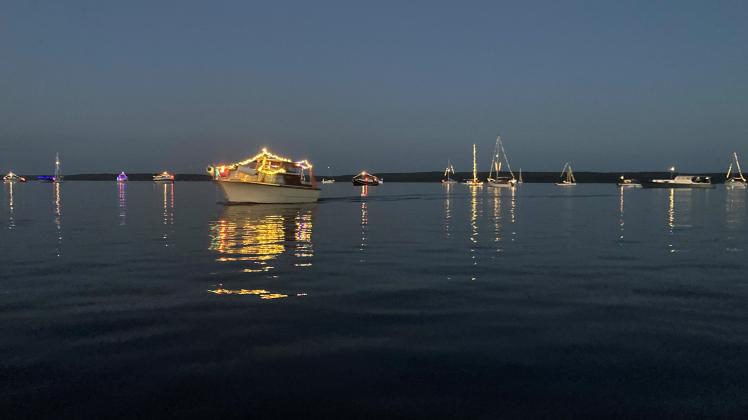 Plau am See Lampionausfahrt Boote
