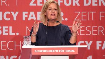 Wahlkampfauftakt der SPD Hessen zur Hessischen Landtagswahl 2023. Nancy Faeser (Bundesinnenministerin, SPD), GER, Wahlka