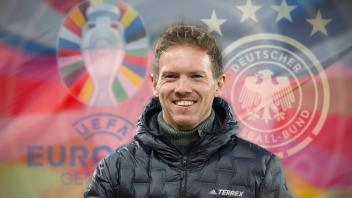 FOTOMONTAGE: Julian NAGELSMANN offenbar neuer Bundestrainer bis zur EM 2024. ARCHIVFOTO; Trainer Julian NAGELSMANN (Baye
