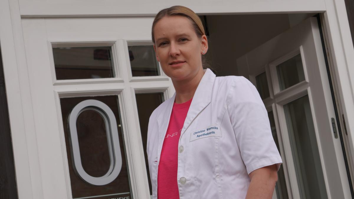 Apothekerin Christine Warncke in Wittenburg bei Protest dabei SVZ