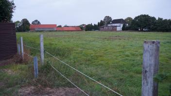 Das neue Baugebiet „Zwischen Alte Zollstraße und Friedhof“ in Rütenbrock entsteht auf dieser 1,8 Hektar großen Fläche.