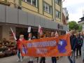 Demonstration durch die Krahnstraße zum Marktplatz