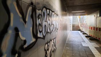 Illegale Graffiti - wie hier im Tunnel in der Lübecker Straße - waren in der Vergangenheit ein Thema im Präventionsrat.