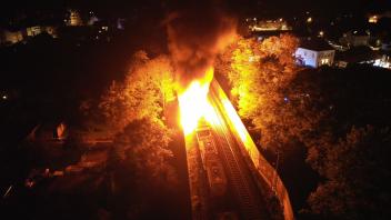 Güterzug-Brand bei Hannover