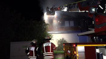 Dachstuhl in Wallenhorst Rulle brennt