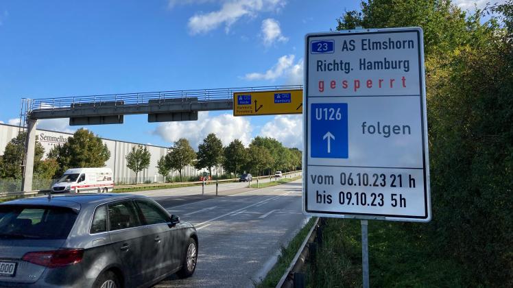 Sperrung Der A23 Zwischen Elmshorn Und Tornesch Vorerst Abgesagt | SHZ