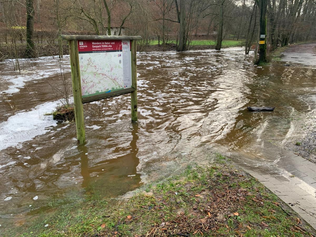 Hochwasser in und um Osnabrück: Fotos vom ersten Weihnachtstag | NOZ