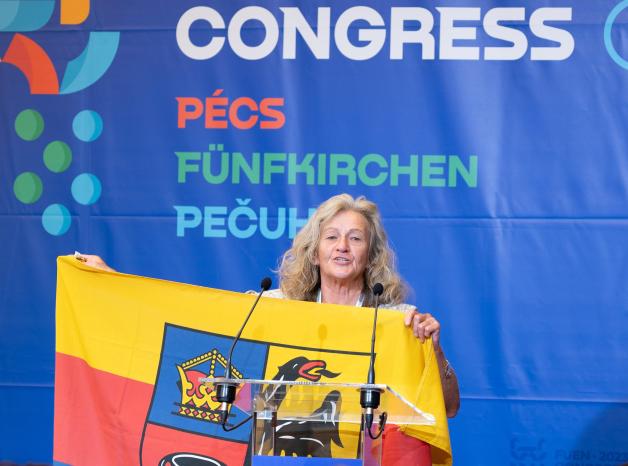Die Präsidentin des Interfriesischen Rates: Ilse Johanna Christiansen aus Bredstedt vertritt die Friesen auch auf internationalen Kongressen.