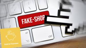 Computertaste mit der Aufschrift Fake-Shop