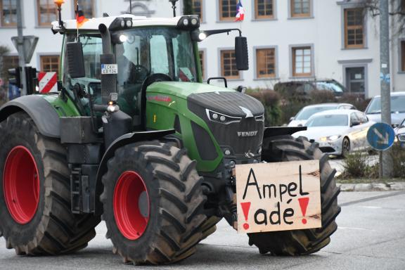 So demonstrieren die Landwirte in Eckernförde – eine Bildergalerie