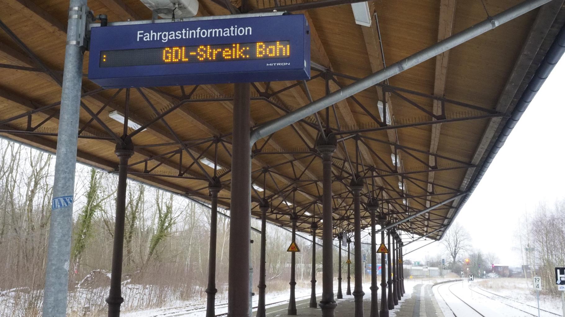 Bahnstreik von Rostock über Schwerin bis Ludwigslust: Diese Züge fahren in MV noch