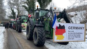 Bauernprotest. Konvoi in Stormarn. 