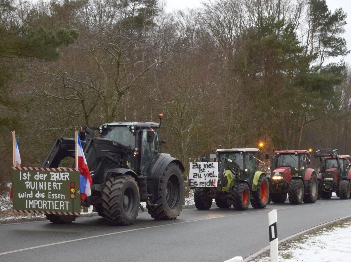 Bauernproteste in Rendsburg: So lief die Sternfahrt der Landwirte
