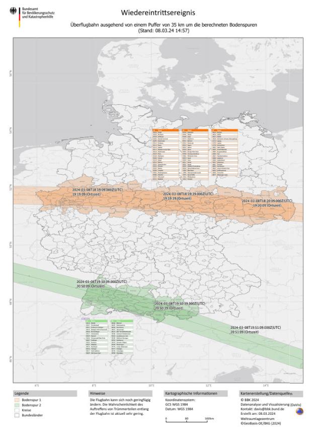 ISS-Batterieblock: Trümmer über Deutschland zu sehen – Live-Karte