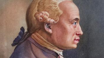 Immanuel Kant war ein deutscher Philosoph, Historisch, digital restaurierte Reproduktion einer Vorlage aus dem 19. Jahrh