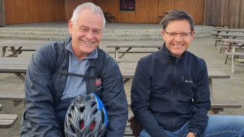 Die beiden Väter des 24-Stunden-Mountainbike-Rennens am Alfsee: Uwe Reinkemeier-Lay und Daniel Meier (von links).