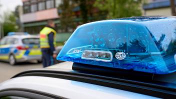 Augsburg, Bavaria, Germany - April 19, 2024: Speed camera marathon in Bavaria. Traffic control and speed enforcement by 