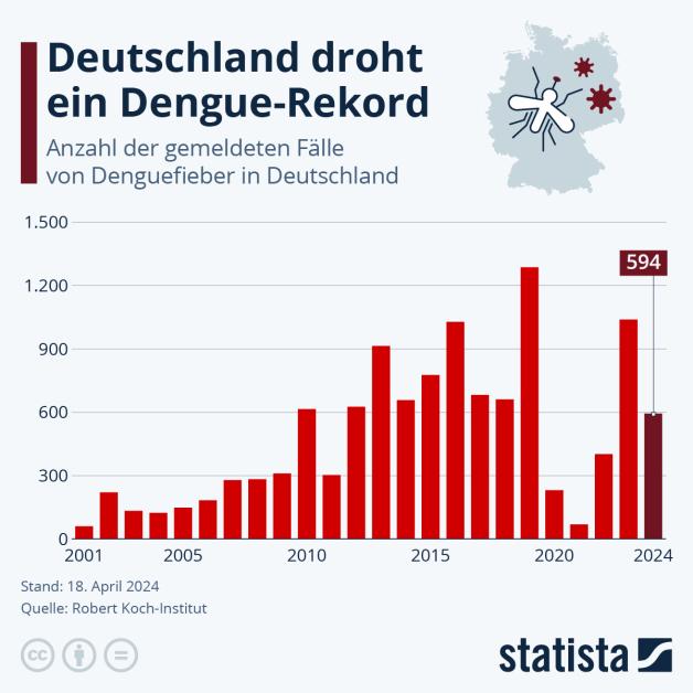 Grafik zeigt: So verbreitet ist das Denguefieber in Deutschland | SHZ