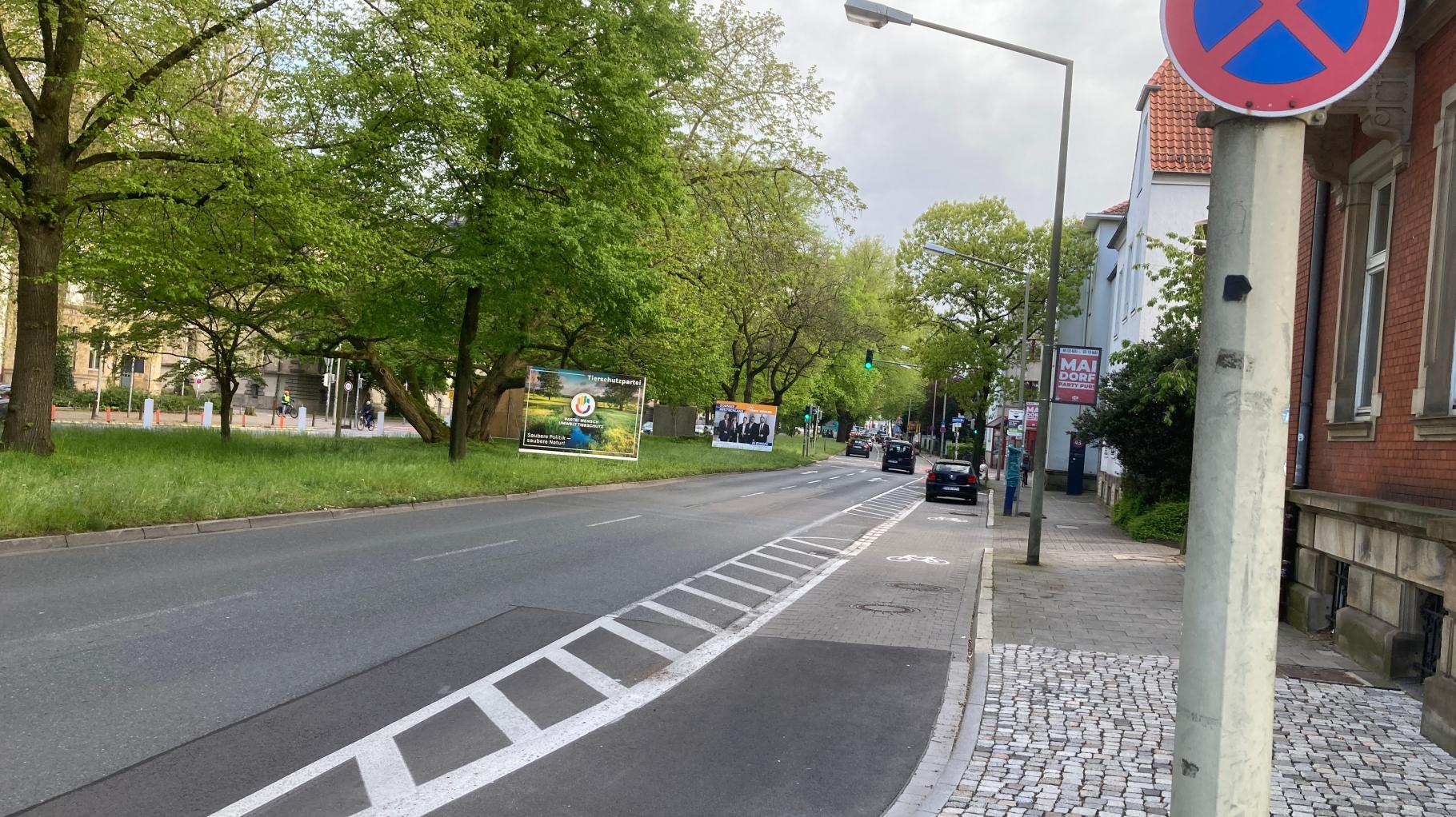 Weitere Parkplätze weg: Radweg am Osnabrücker Wall provisorisch verbreitert