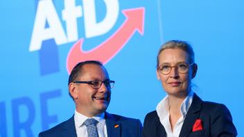 Die AfD-Spitze: Tino Chrupalla (links) und Alice Weidel.