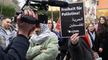 Propalästinensische Kundgebung an der Freien Universität