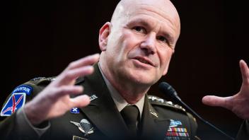Senate Armed Services April 11 UNITED STATES - APRIL 11: Army Gen. Christopher G. Cavoli, commander, U.S. European Comma