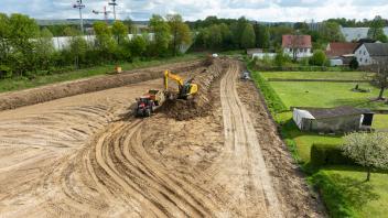Bau eines Regenrückhaltebeckens in Melle-Gesmold - 18.04.2024