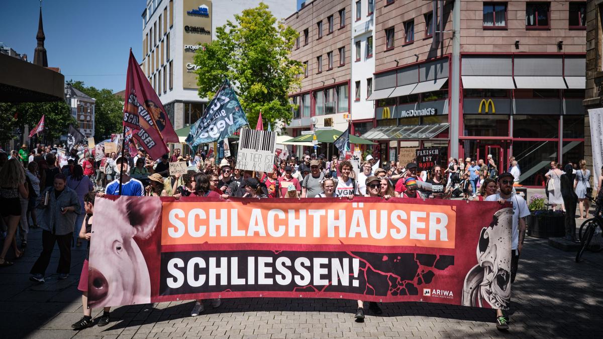 Animal Rights Watch protestiert in Osnabrück