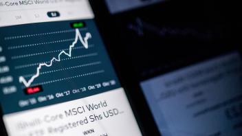 MSCI World Index auf einem Smartphone