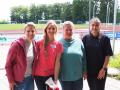 Bildzeile: (v.l.) Julia Bergmann, Julia Remark, Gabriele Wöbeking (Kita St. Georg), Semiha Topal (KSB) waren begeistert über die großartigen sportlichen Leistungen der Kitakinder. 