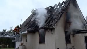 Feuer in einem Wohnhaus in Menslage