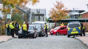 Polizeikontrolle Bredstedt Bahnhof Oktober 2024 Polizei Nordfriesland