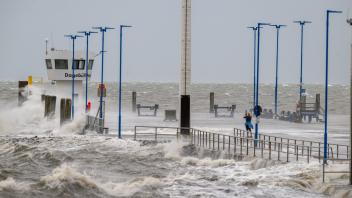 Sturm und Hochwasser in Dagebüll 27.09.2024, Foto: Sebastian Iwersen