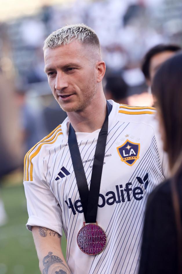 Los Angeles Galaxy striker Marco Reus after winning the US Championship.