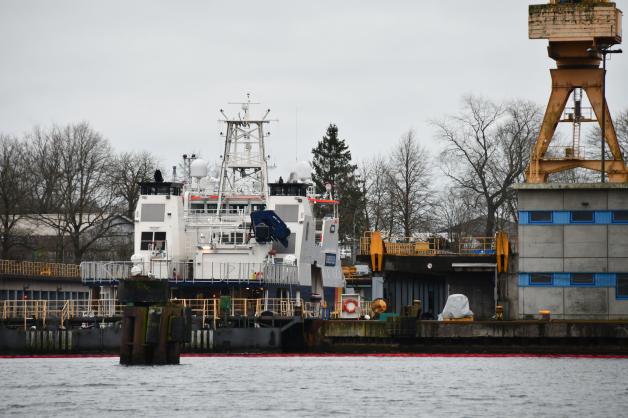 Patrouillenboot „Neustadt“: Die Nobiskrug-Werft muss noch einen Auftrag der Bundespolizei bearbeiten. 