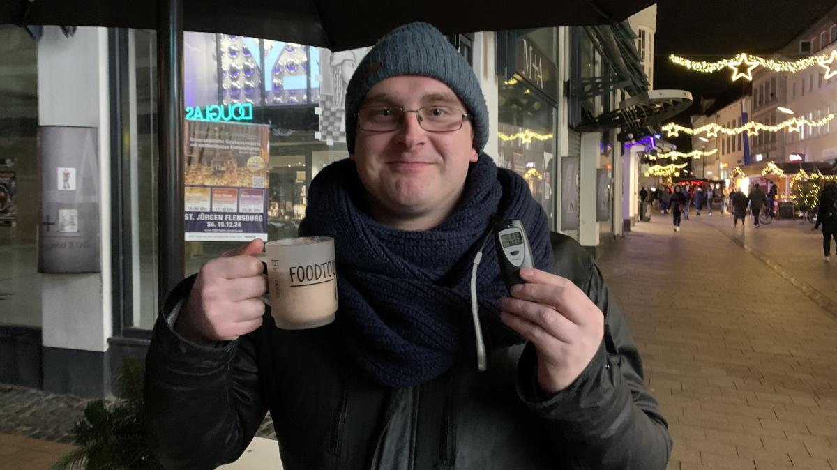 Glühwein & Co.: Alkoholtest auf dem Flensburger Weihnachtsmarkt