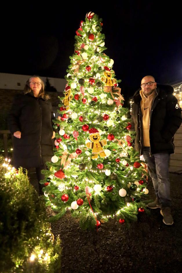 Die verrückte Weihnachtsdekoration eines Hauses in Osnabrück